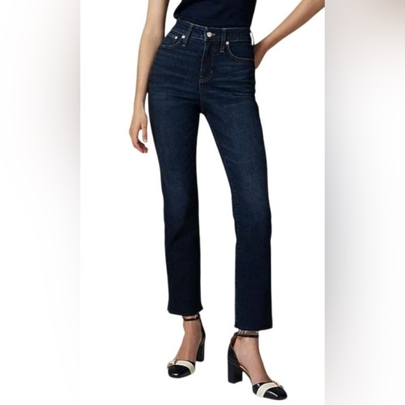 J. Crew Denim - J.Crew Cropped Curvy Kickout Jeans 2003 Womens Size 31 Dark Fall 2024 Raw Hem